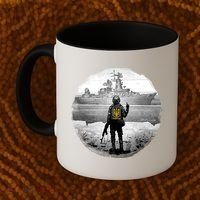 Ukraine Soldier Vs Russian Warship Coffee Mug thumb 2