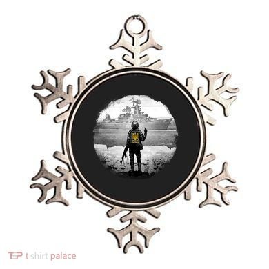 Ukraine Soldier Vs Russian Warship Ornament