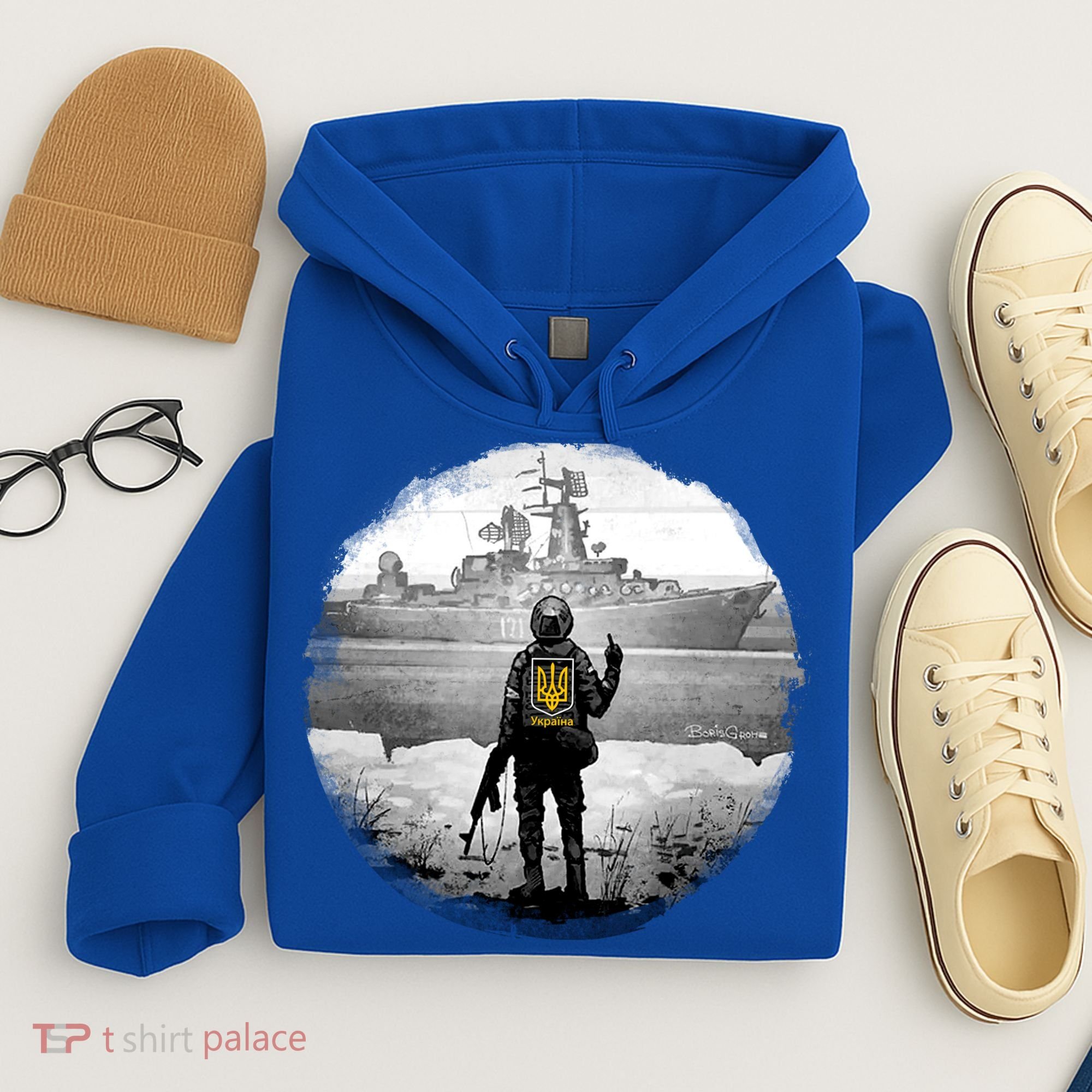 Ukraine Soldier Vs Russian Warship Hoodie