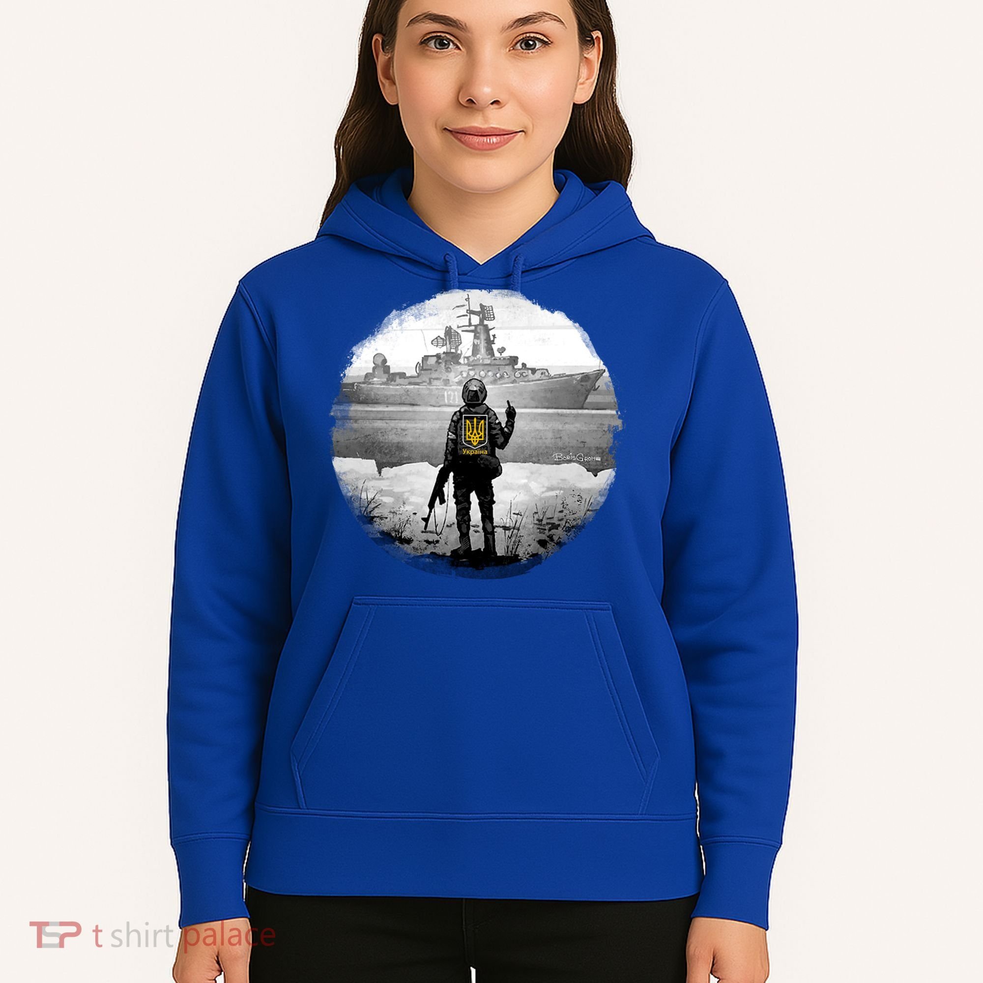 Ukraine Soldier Vs Russian Warship Hoodie