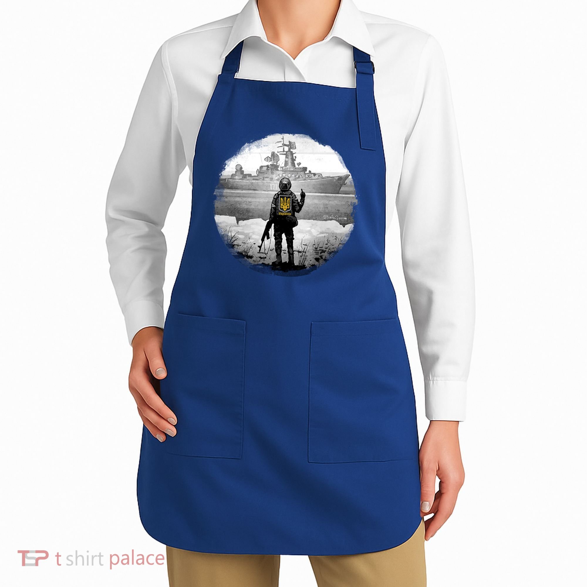 Ukraine Soldier Vs Russian Warship Apron