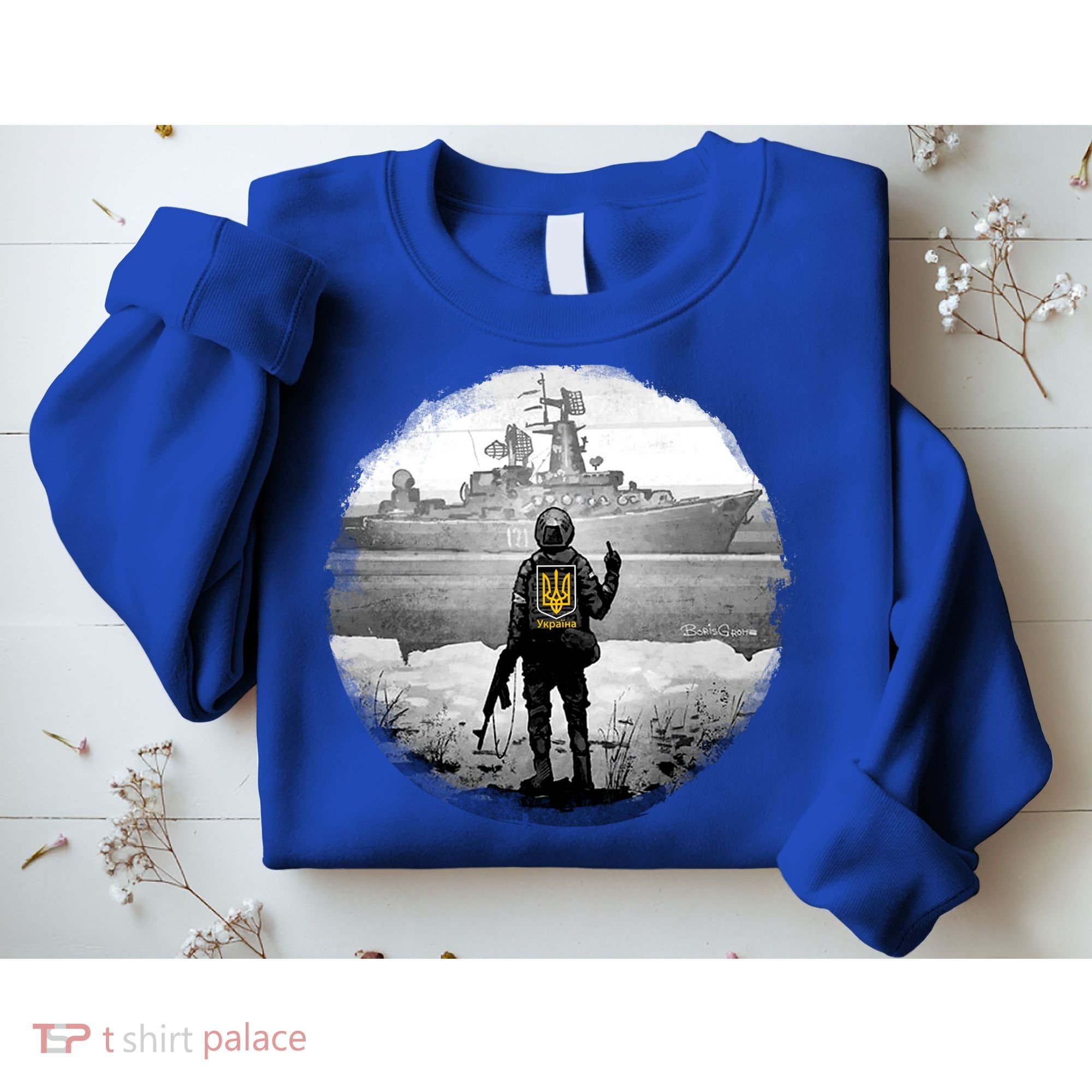 Ukraine Soldier Vs Russian Warship Sweatshirt