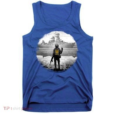 Ukraine Soldier Vs Russian Warship Tank Top