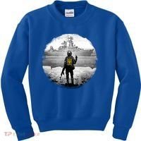 Ukraine Soldier Vs Russian Warship Kids Sweatshirt thumb 0