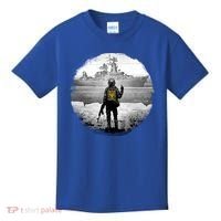 Ukraine Soldier Vs Russian Warship Kids T-Shirt thumb 0