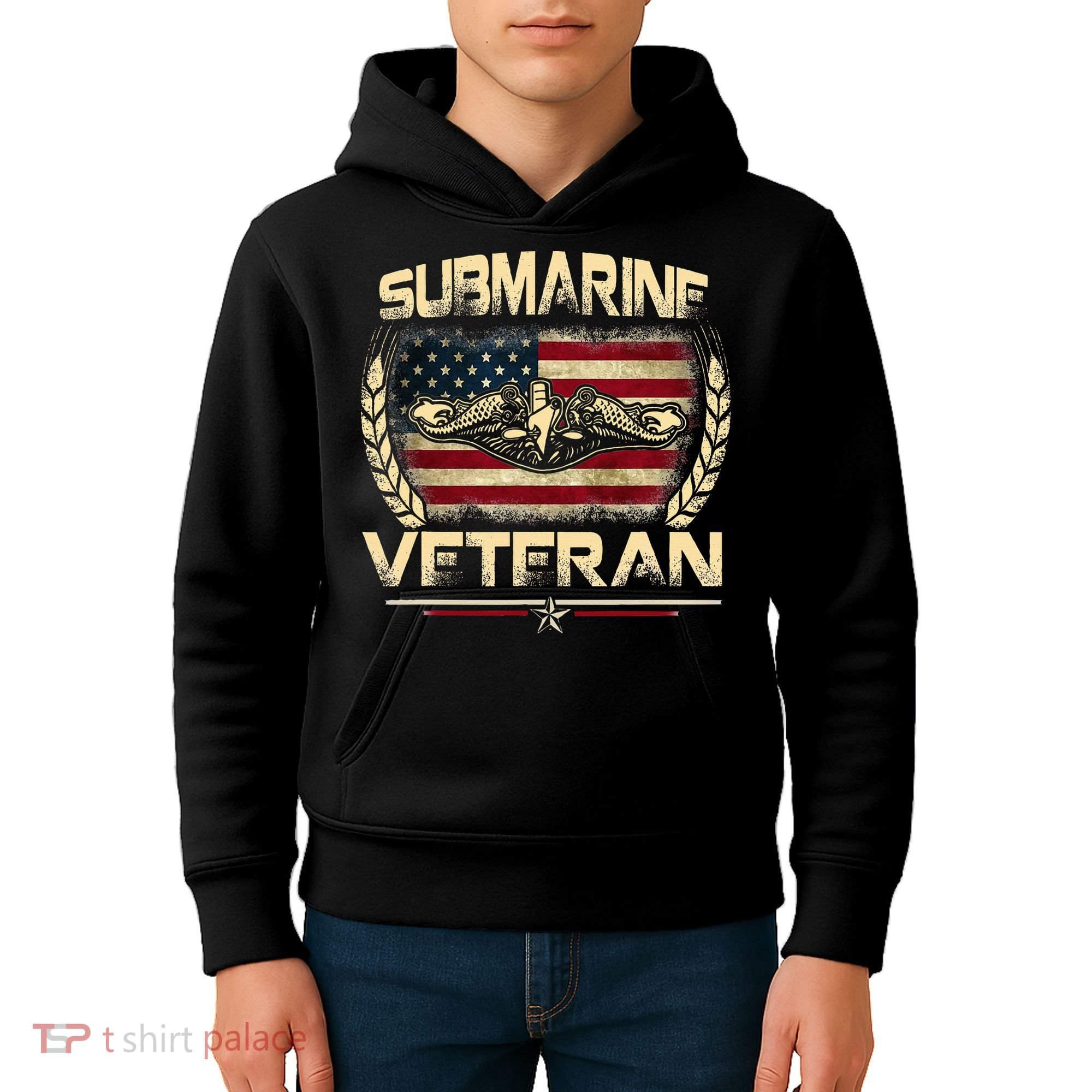 U.S Submarines Veteran Service Military Patriotic Kids Hoodie