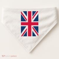 UK Shirt Women Men | Cool Vertical British Union Jack Flag USA-Made Doggie Bandana thumb 0