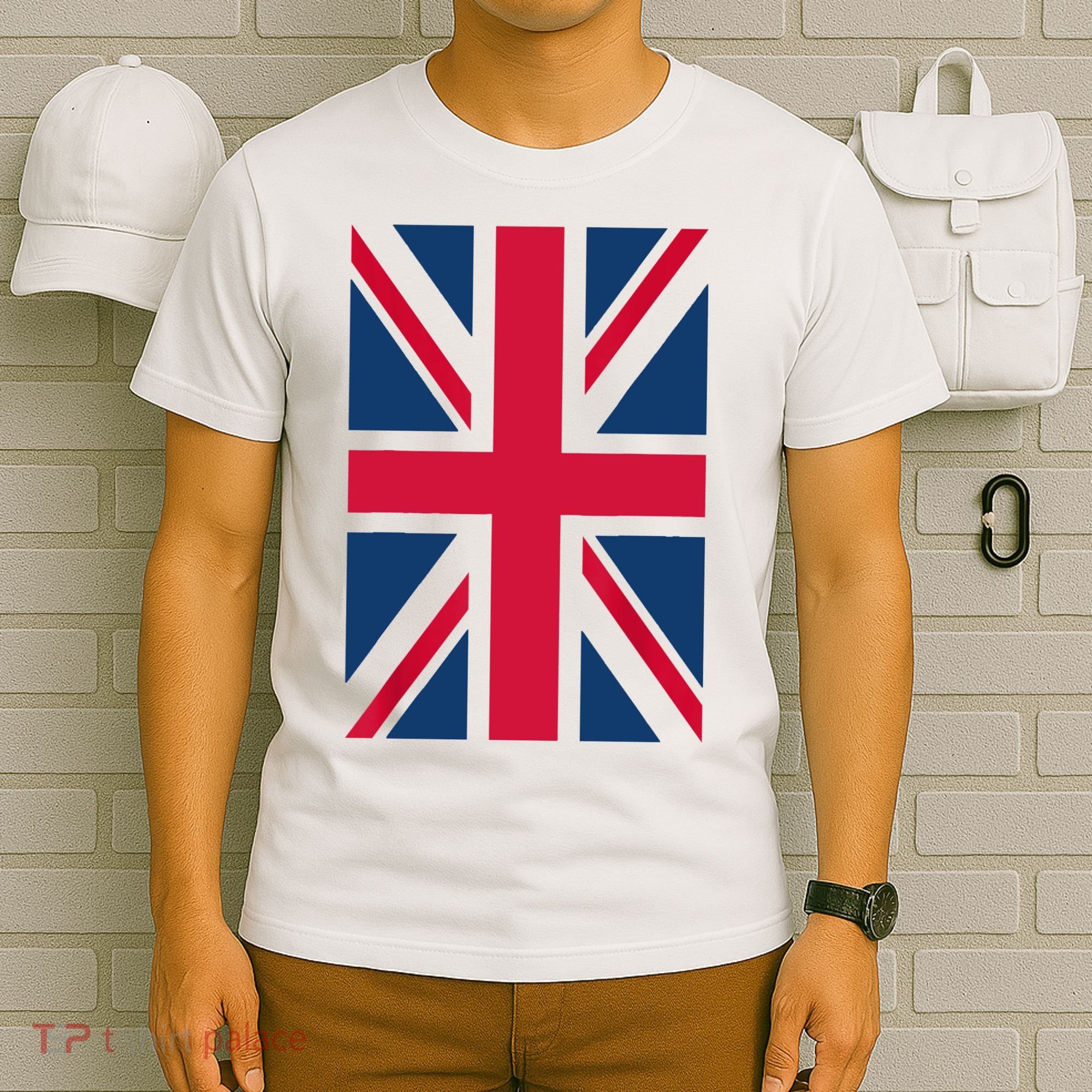 UK Shirt Women Men | Cool Vertical British Union Jack Flag T-Shirt