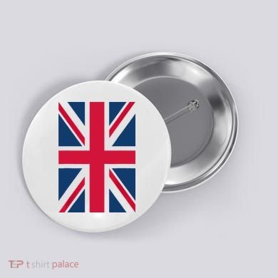 UK Shirt Women Men | Cool Vertical British Union Jack Flag Button
