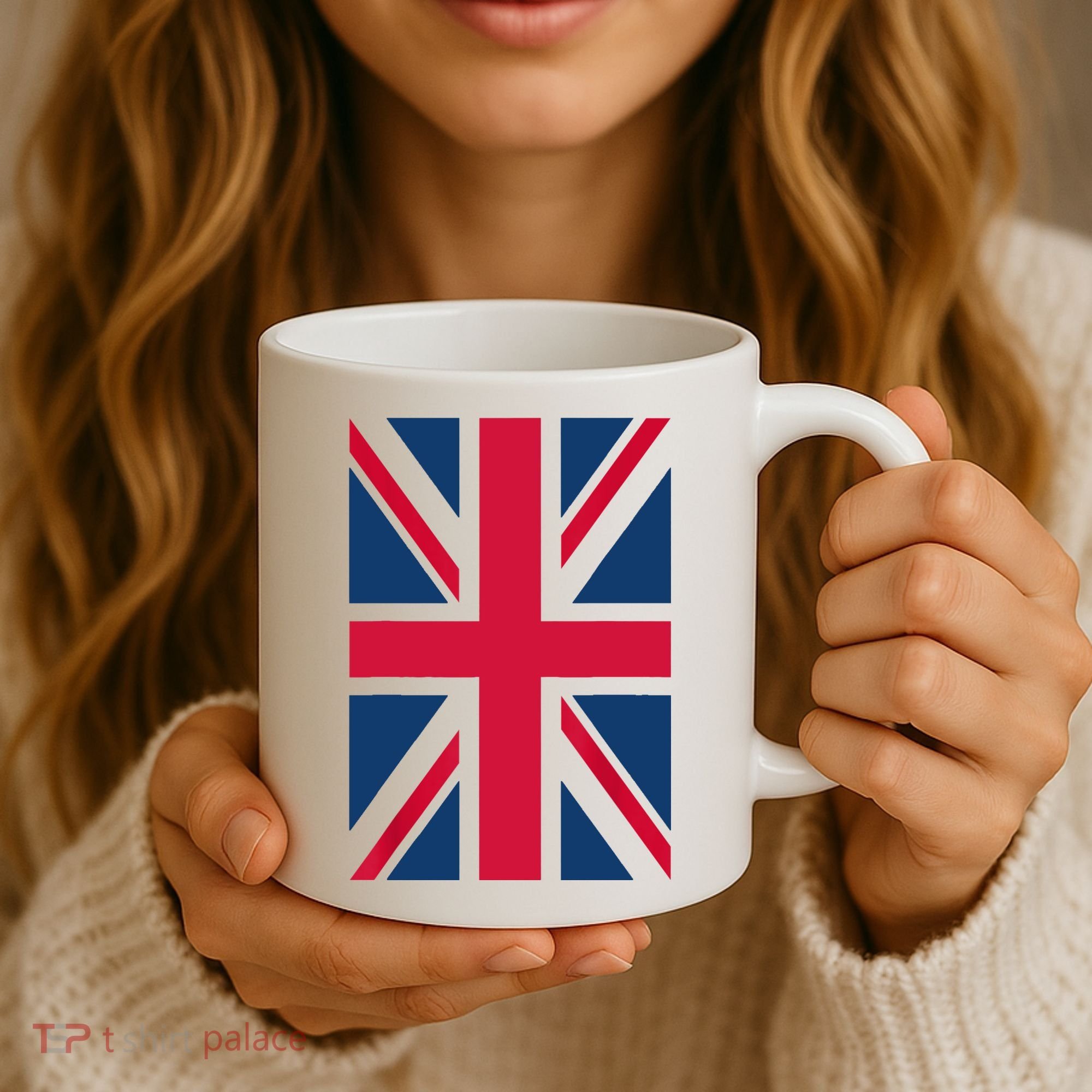 UK Shirt Women Men | Cool Vertical British Union Jack Flag Coffee Mug