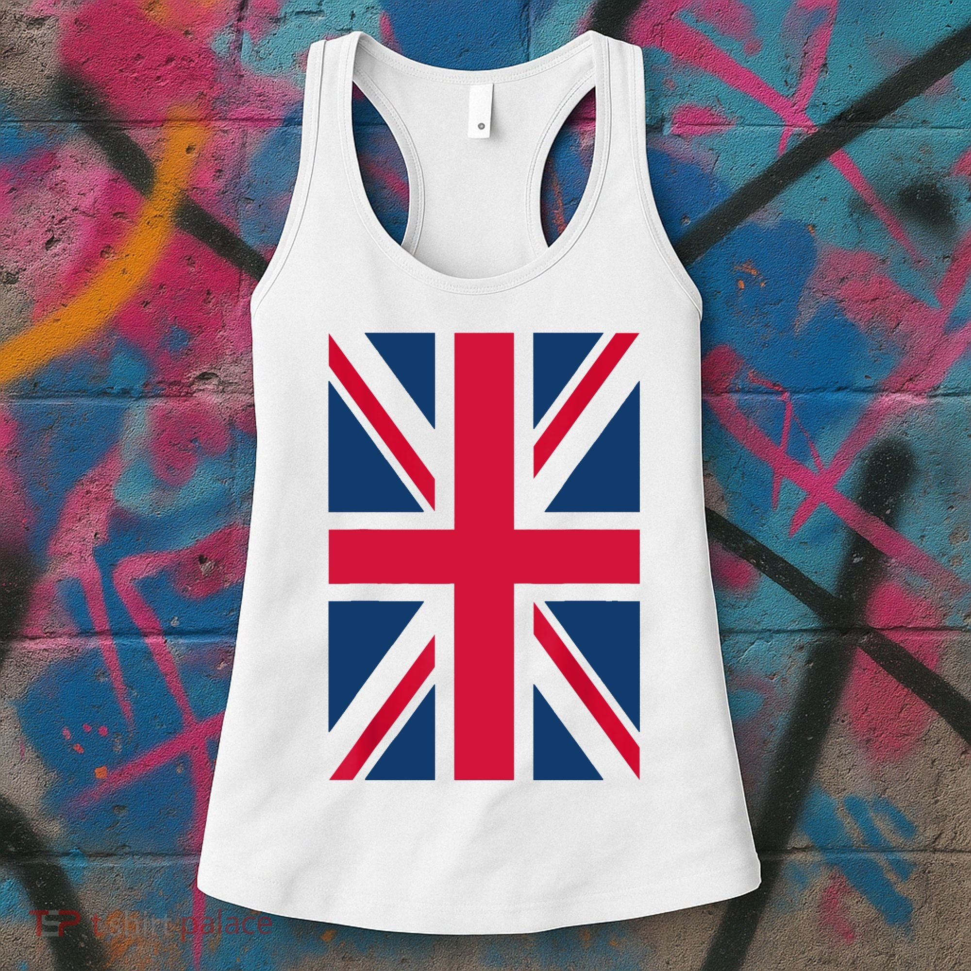 UK Shirt Women Men | Cool Vertical British Union Jack Flag Women's Tank Top
