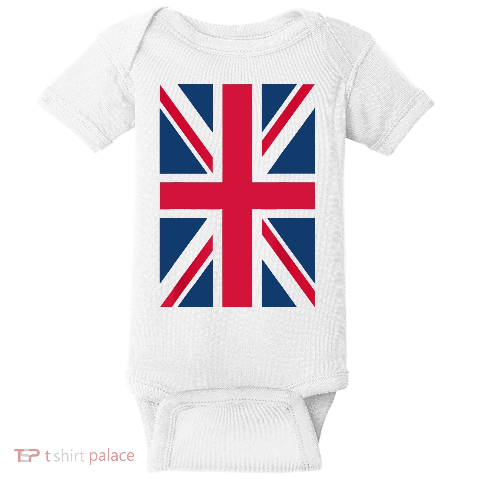 UK Shirt Women Men | Cool Vertical British Union Jack Flag Baby Bodysuit