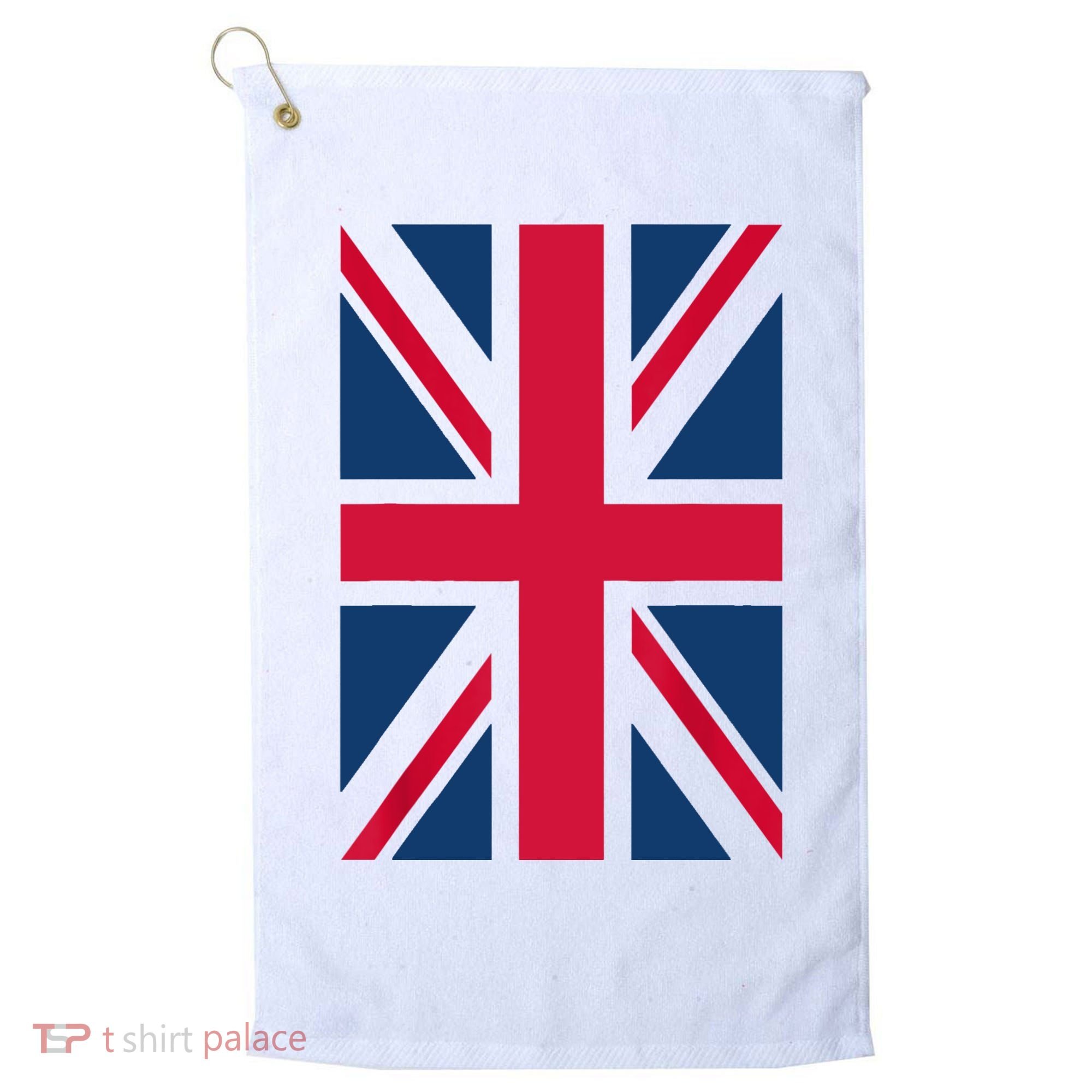 UK Shirt Women Men | Cool Vertical British Union Jack Flag Golf Towel