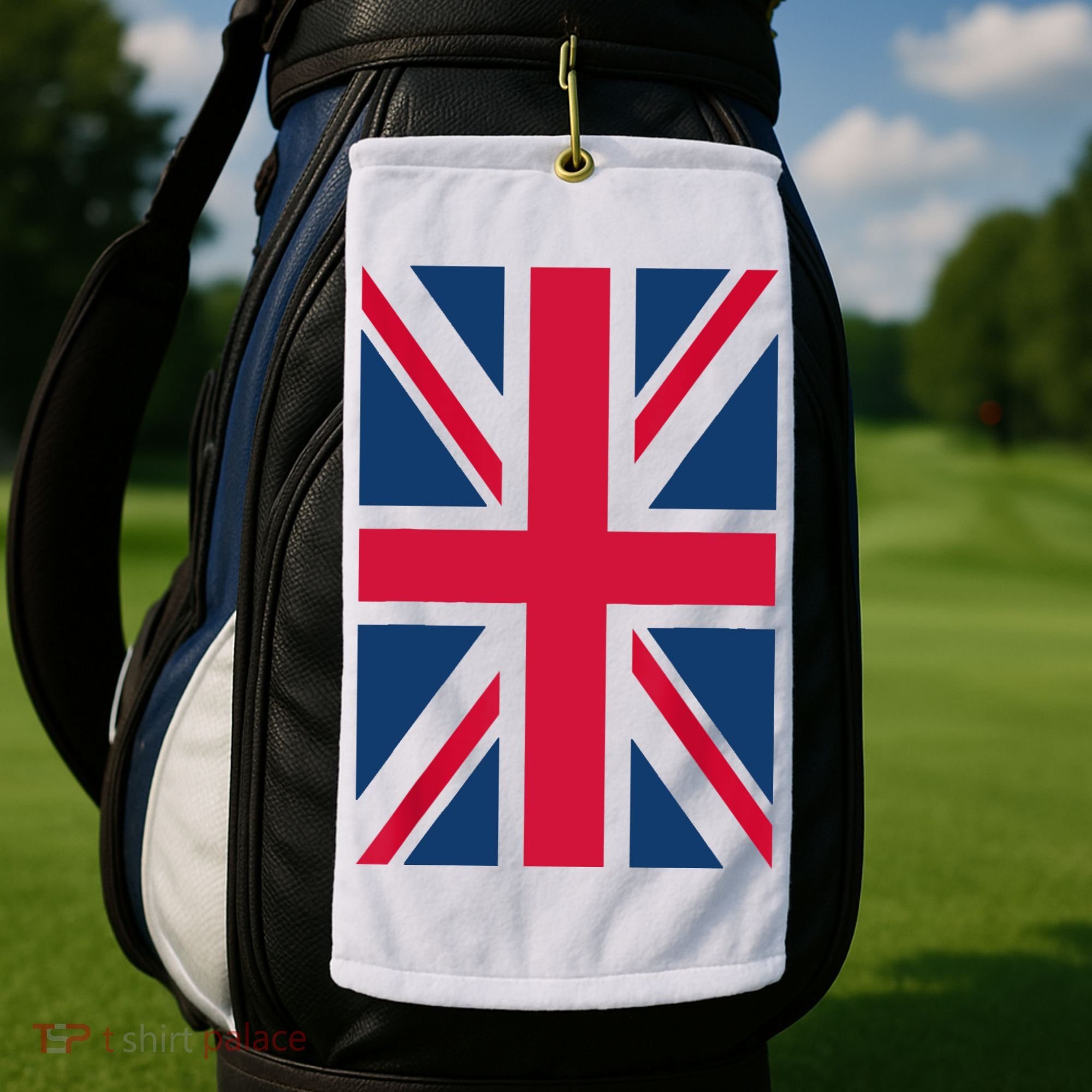 UK Shirt Women Men | Cool Vertical British Union Jack Flag Golf Towel