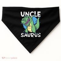 Uncle Saurus With Dinosaurs Gift USA-Made Doggie Bandana thumb 0