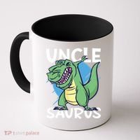 Uncle Saurus With Dinosaurs Gift Coffee Mug thumb 0