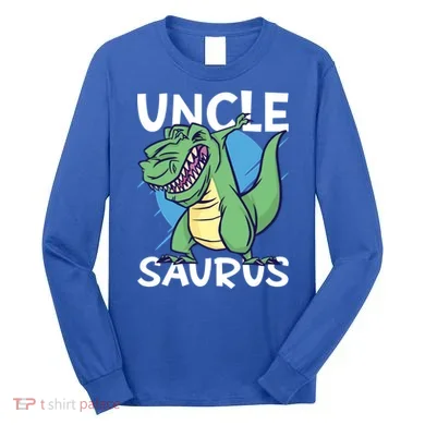 Uncle Saurus With Dinosaurs Gift Long Sleeve Shirt