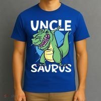 Uncle Saurus With Dinosaurs Gift T-Shirt thumb 3