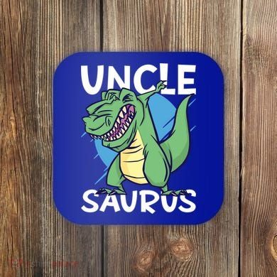 Uncle Saurus With Dinosaurs Gift Coaster