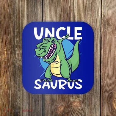 Uncle Saurus With Dinosaurs Gift Coaster