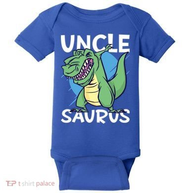 Uncle Saurus With Dinosaurs Gift Baby Bodysuit