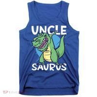 Uncle Saurus With Dinosaurs Gift Tank Top thumb 0