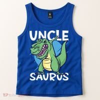 Uncle Saurus With Dinosaurs Gift Tank Top thumb 2