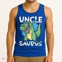 Uncle Saurus With Dinosaurs Gift Tank Top thumb 3