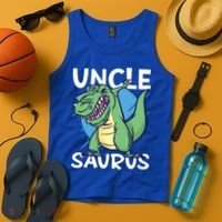Uncle Saurus With Dinosaurs Gift Tank Top thumb 4