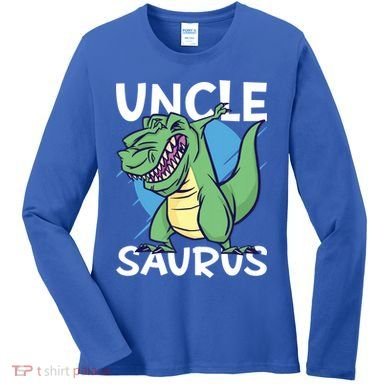 Uncle Saurus With Dinosaurs Gift Women's Long Sleeve Shirt