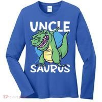 Uncle Saurus With Dinosaurs Gift Women's Long Sleeve Shirt thumb 0