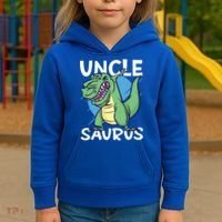 Uncle Saurus With Dinosaurs Gift Kids Hoodie thumb 3