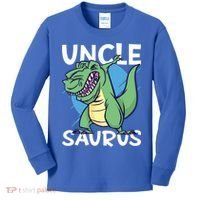 Uncle Saurus With Dinosaurs Gift Kids Long Sleeve Shirt thumb 0