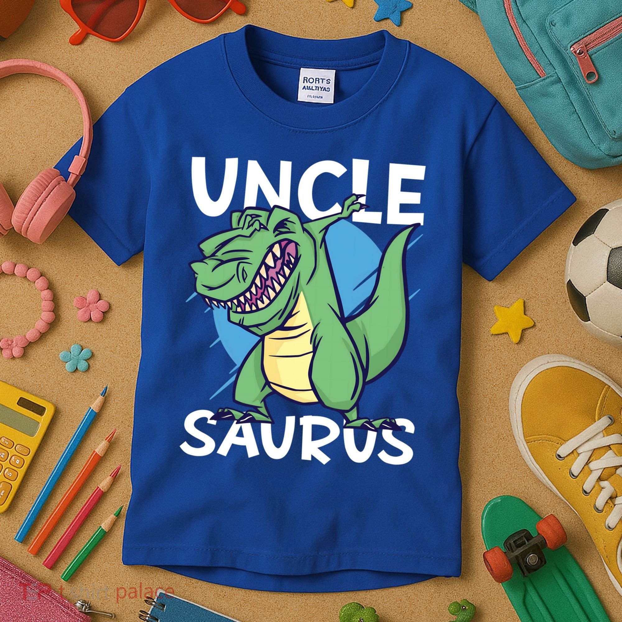 Uncle Saurus With Dinosaurs Gift Kids T-Shirt