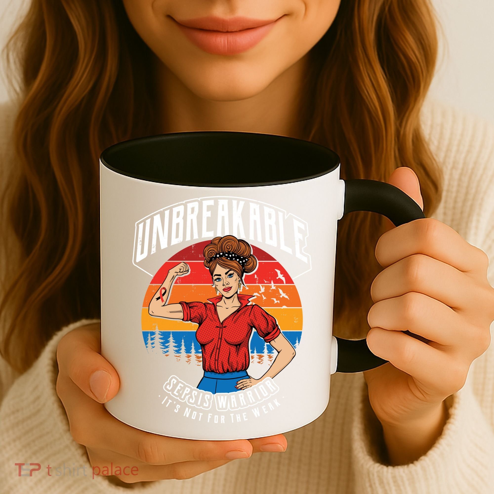 Unbreakable Sepsis Warrior Sunset Gift Coffee Mug