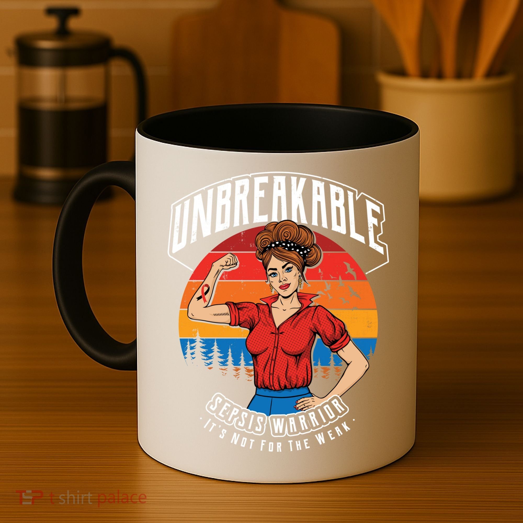 Unbreakable Sepsis Warrior Sunset Gift Coffee Mug