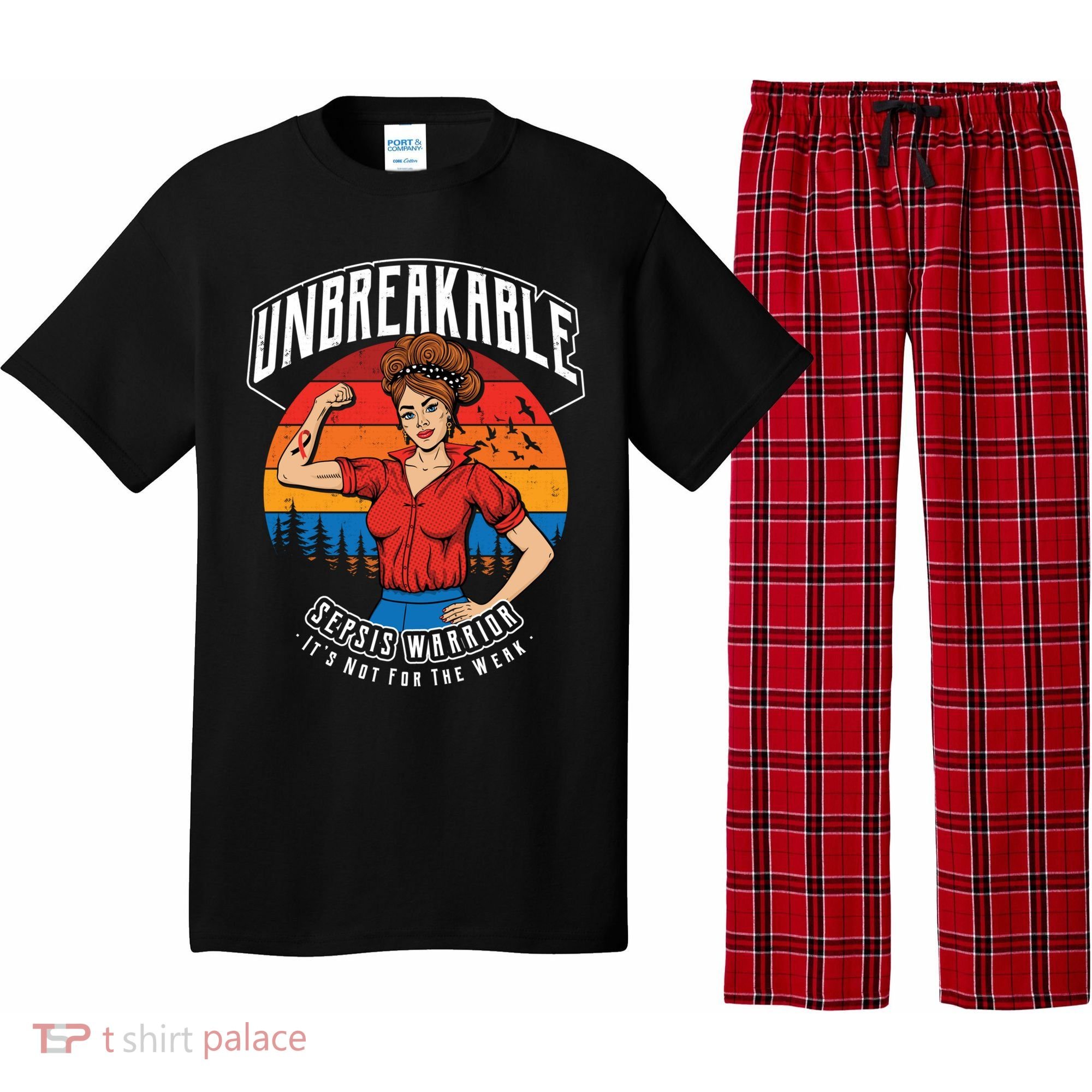 Unbreakable Sepsis Warrior Sunset Gift Pajama Set