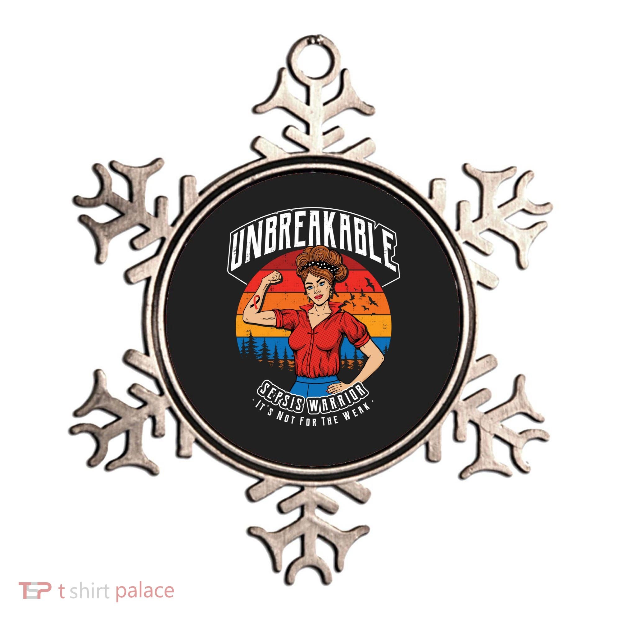 Unbreakable Sepsis Warrior Sunset Gift Ornament