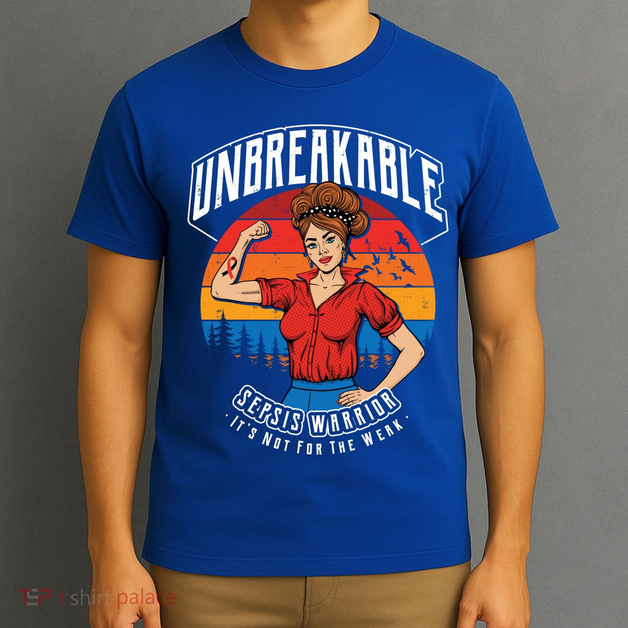 Unbreakable Sepsis Warrior Sunset Gift T-Shirt