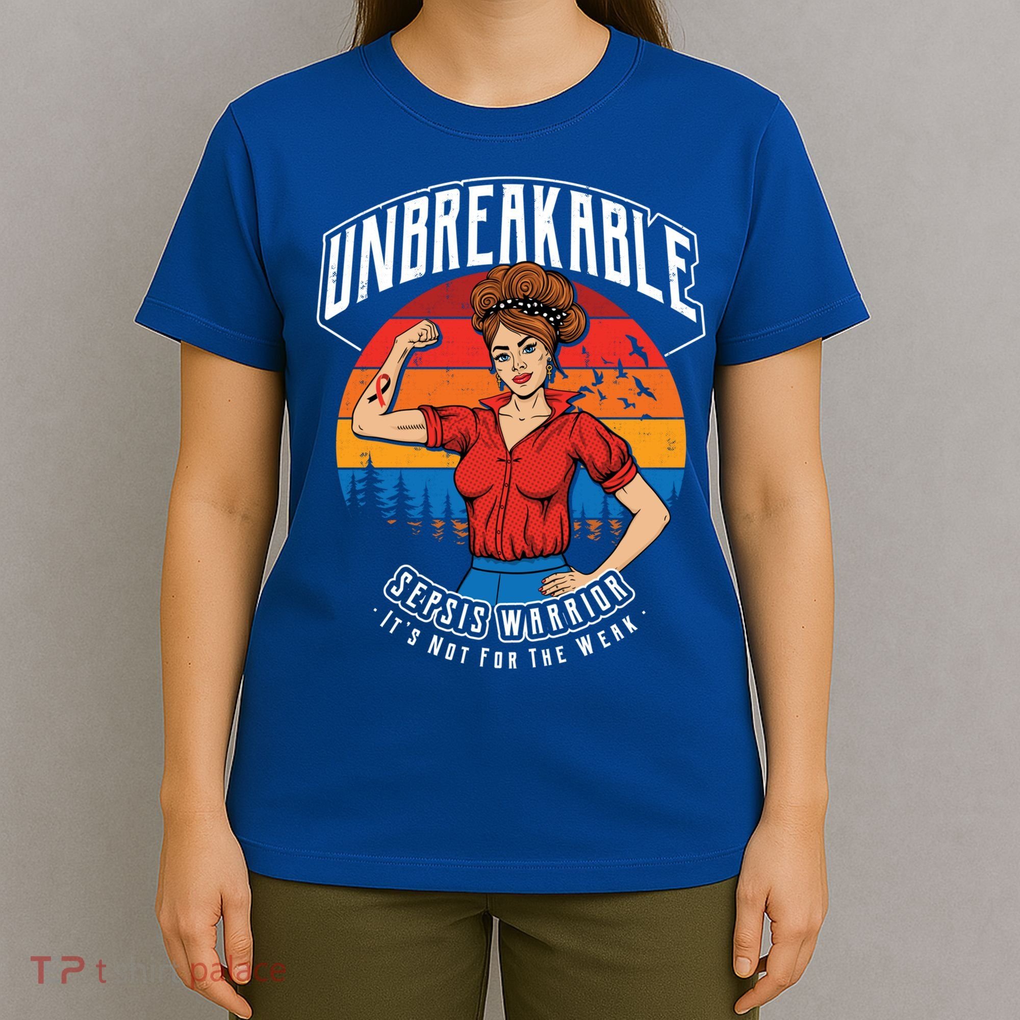 Unbreakable Sepsis Warrior Sunset Gift T-Shirt