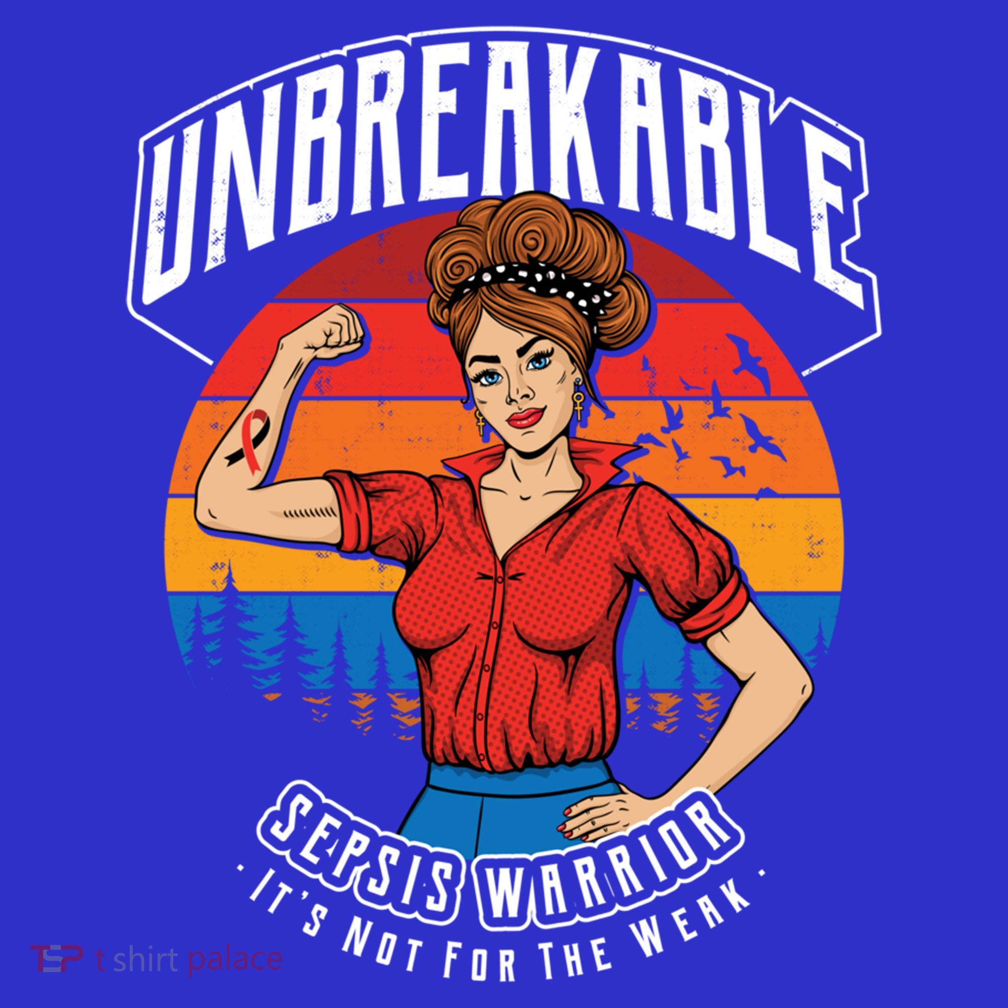Unbreakable Sepsis Warrior Sunset Gift Coaster