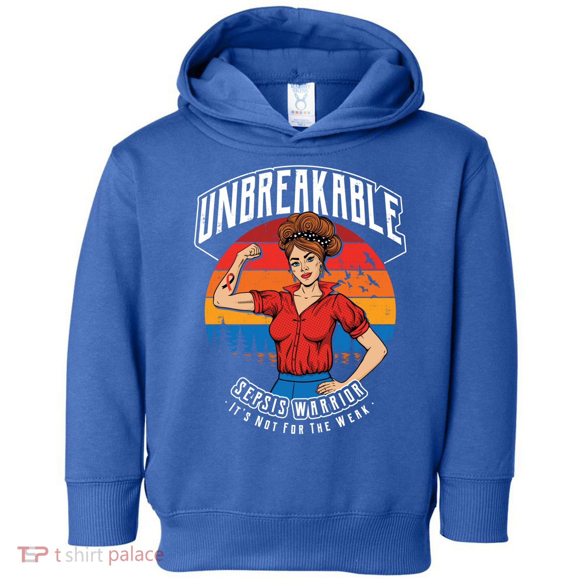 Unbreakable Sepsis Warrior Sunset Gift Toddler Hoodie