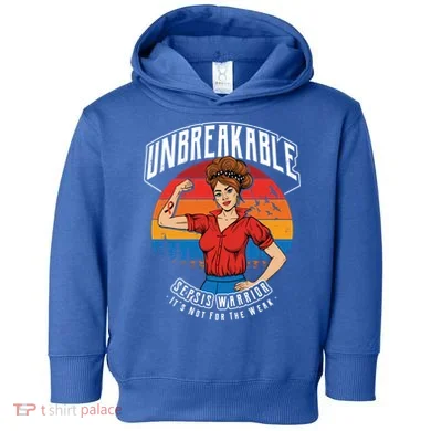 Unbreakable Sepsis Warrior Sunset Gift Toddler Hoodie