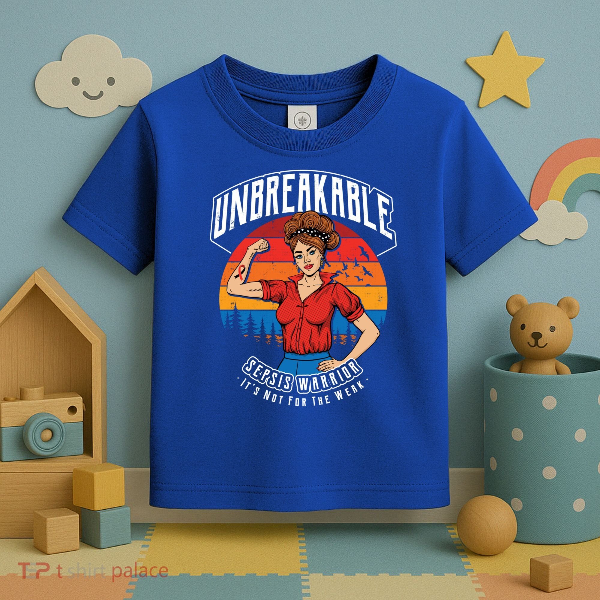 Unbreakable Sepsis Warrior Sunset Gift Toddler T-Shirt