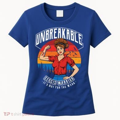 Unbreakable Sepsis Warrior Sunset Gift Women's T-Shirt