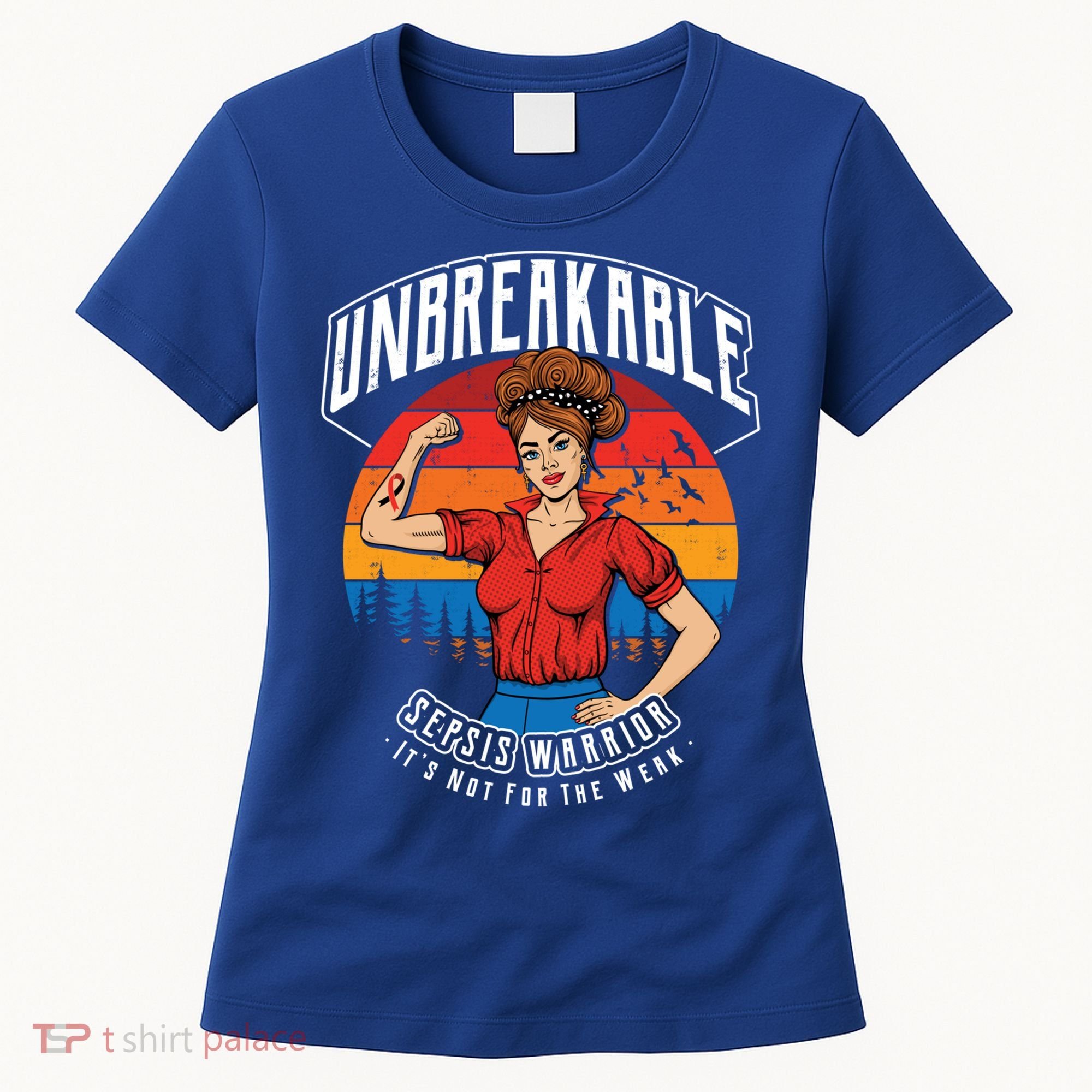 Unbreakable Sepsis Warrior Sunset Gift Women's T-Shirt