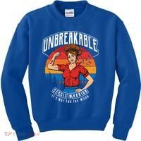 Unbreakable Sepsis Warrior Sunset Gift Kids Sweatshirt thumb 0
