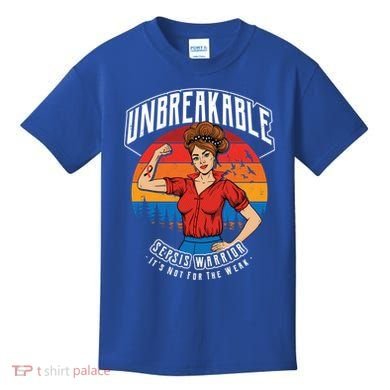 Unbreakable Sepsis Warrior Sunset Gift Kids T-Shirt