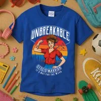 Unbreakable Sepsis Warrior Sunset Gift Kids T-Shirt thumb 3
