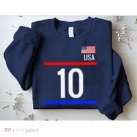 Usa Soccer With Number 10 Sports Sweatshirt thumb 2